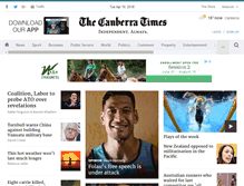 Tablet Screenshot of canberratimes.com.au